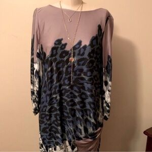 Tibi Pink Graphic midi dress